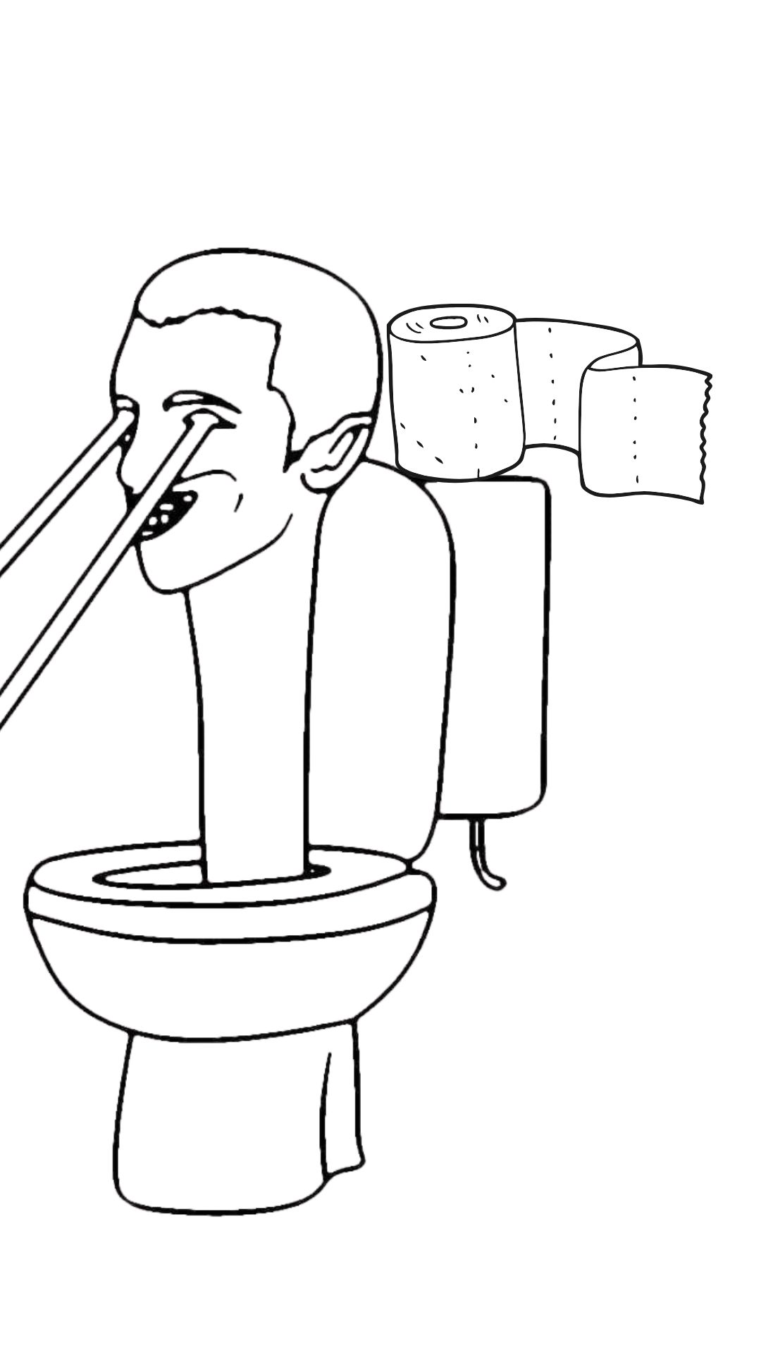 camera man skibidi coloring page