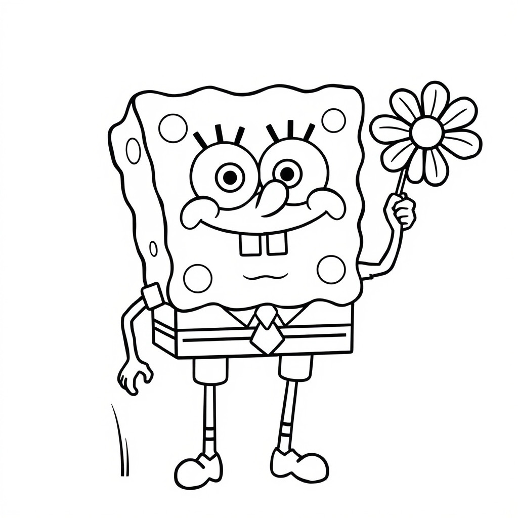 spongebob coloring page