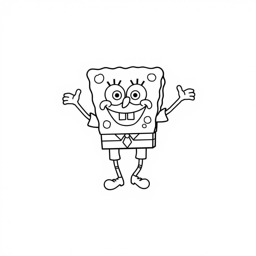 spongebob characters coloring pages
