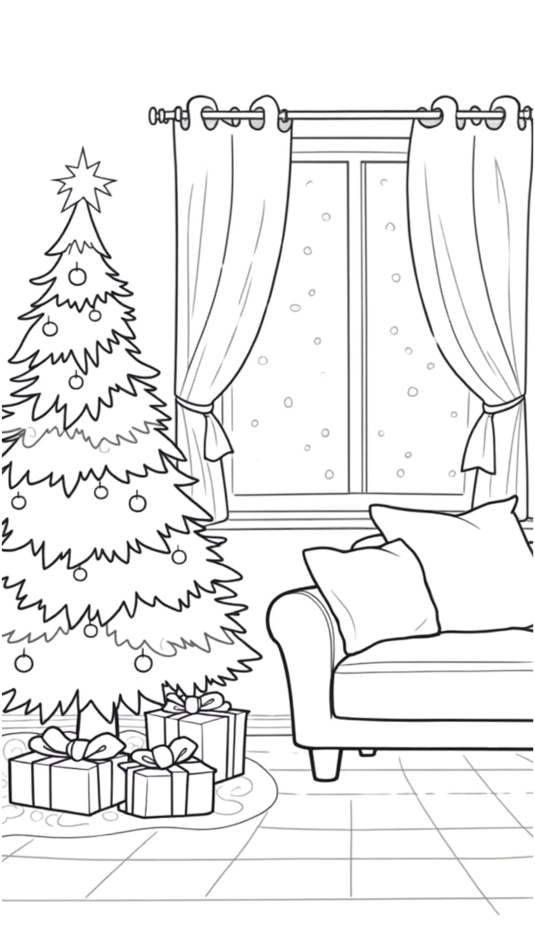 christmas tree color pages
