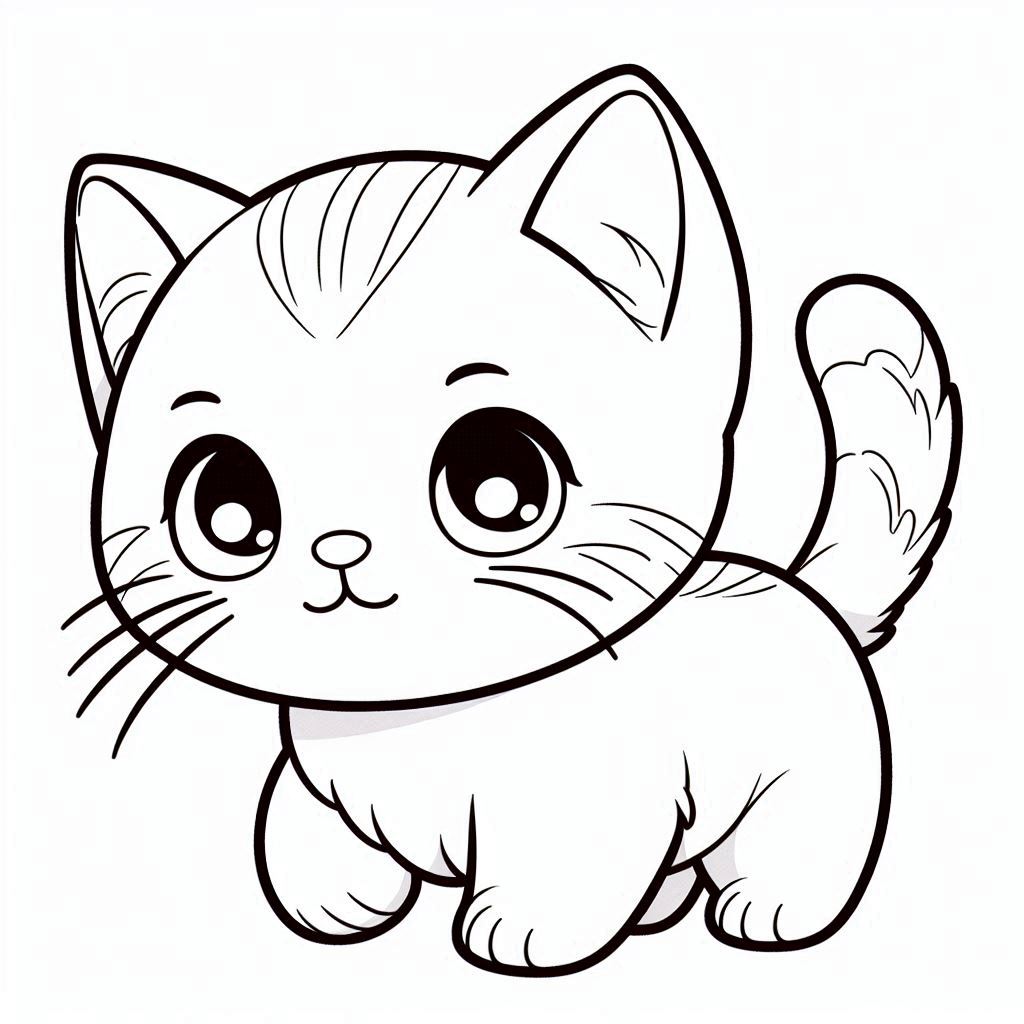 cute kitten coloring pages