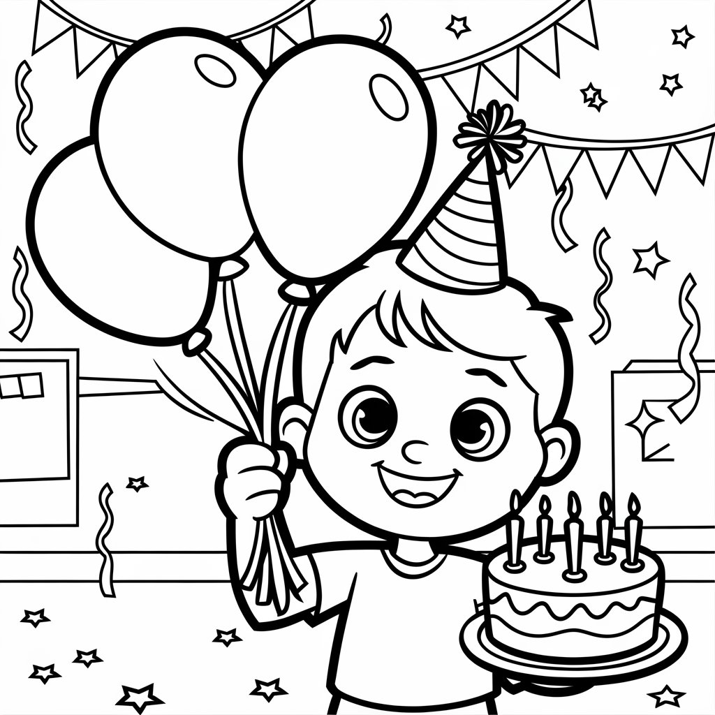 happy birthday coloring pages