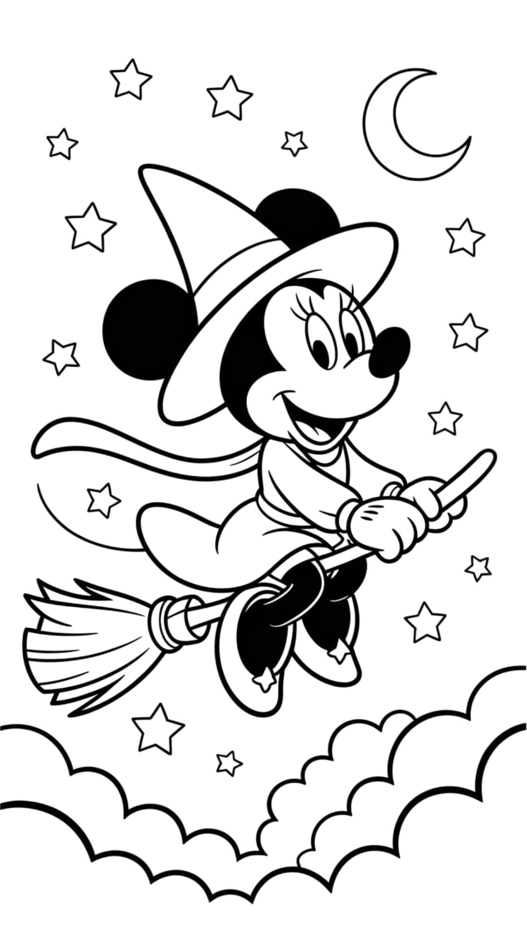 Minnie Mouse Halloween Coloring Pages