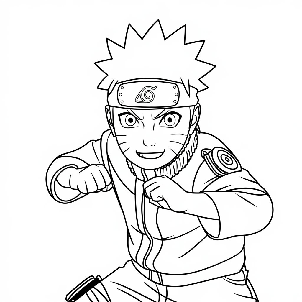 Naruto Bojanke Coloring Page