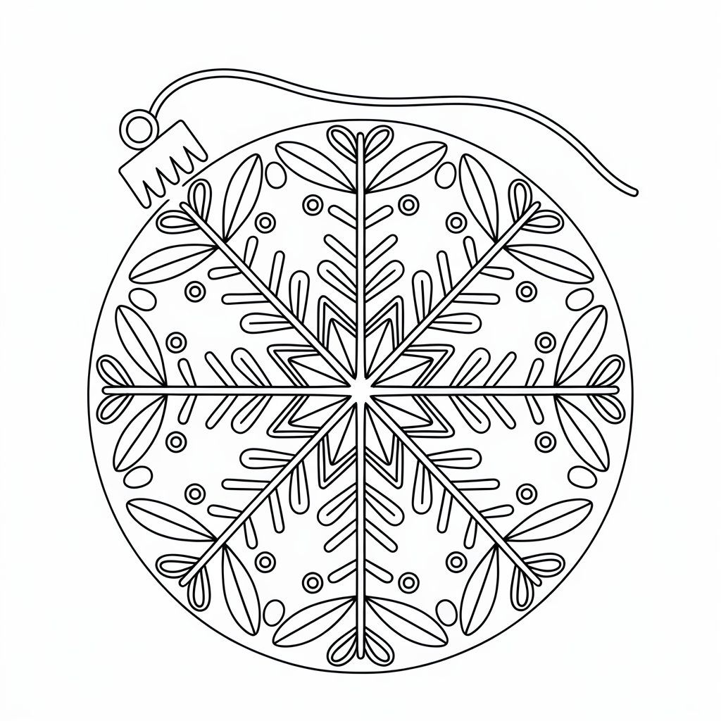 christmas ornament coloring pages
