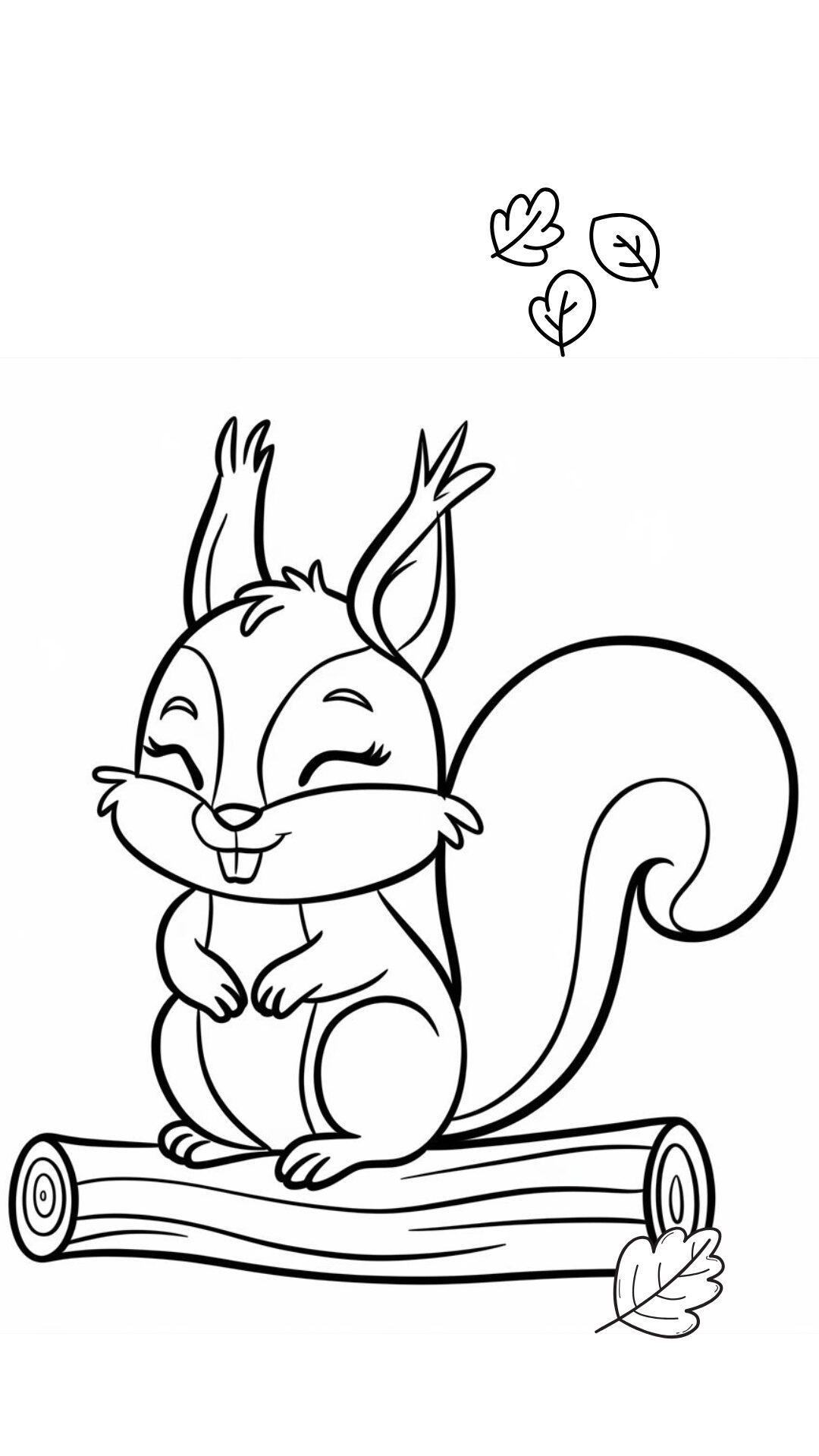 fall squirrel coloring pages