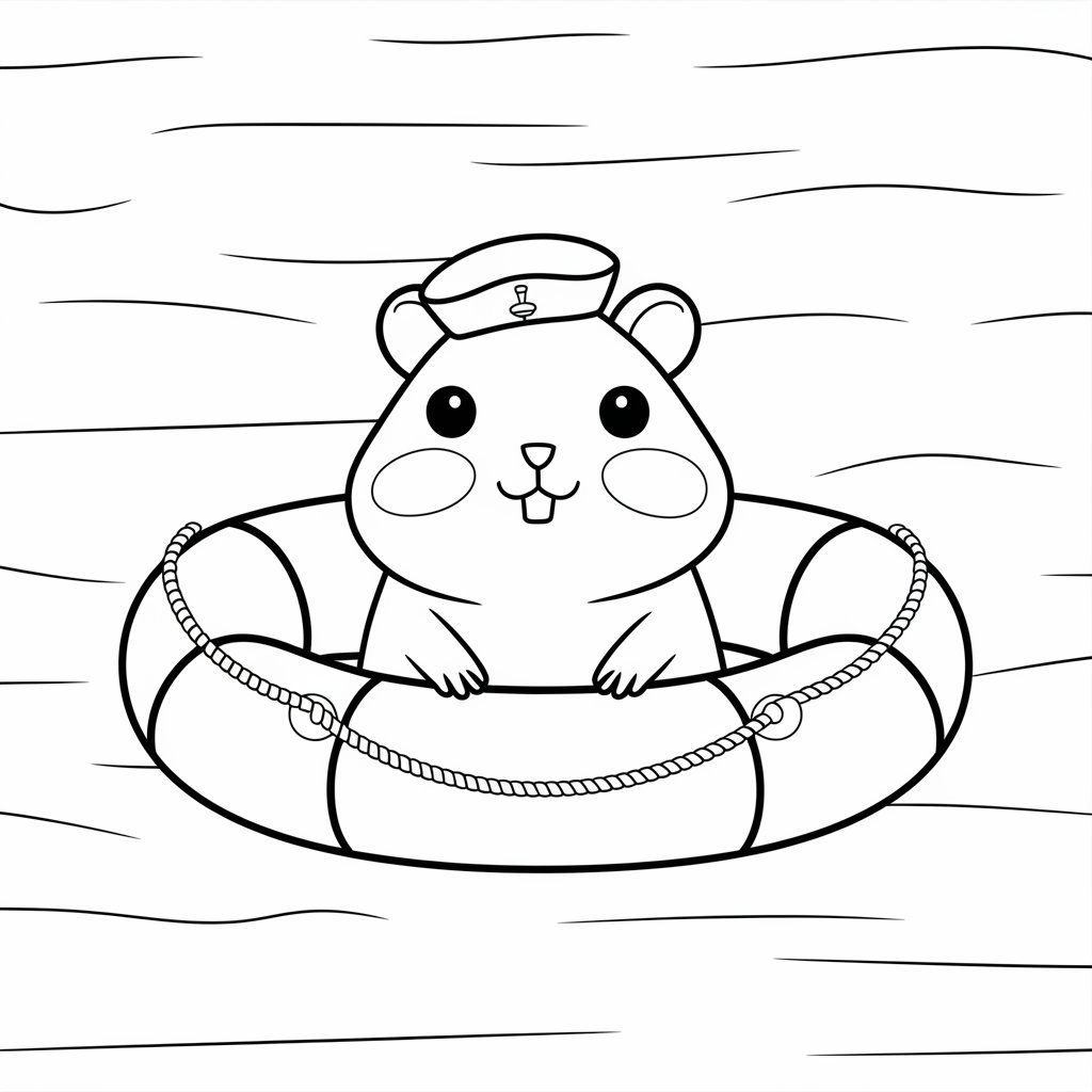 coloring page hamster