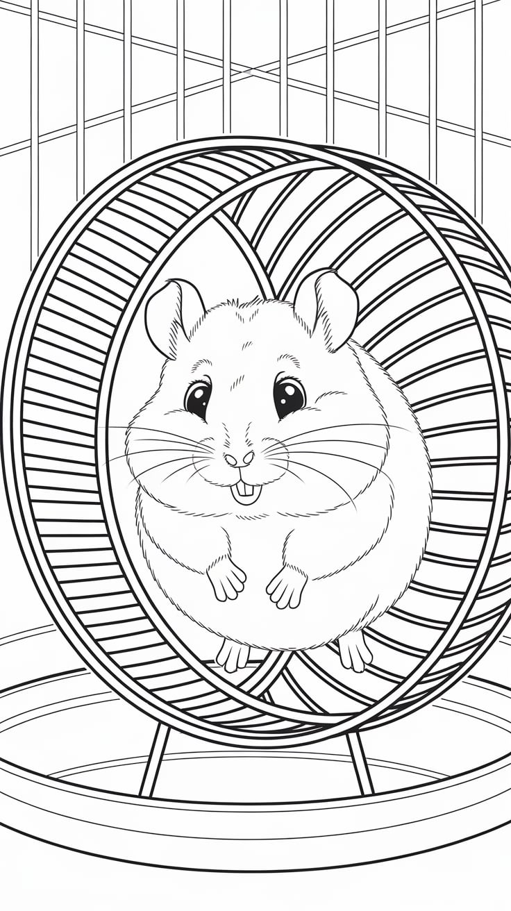 free printable hamster coloring pages