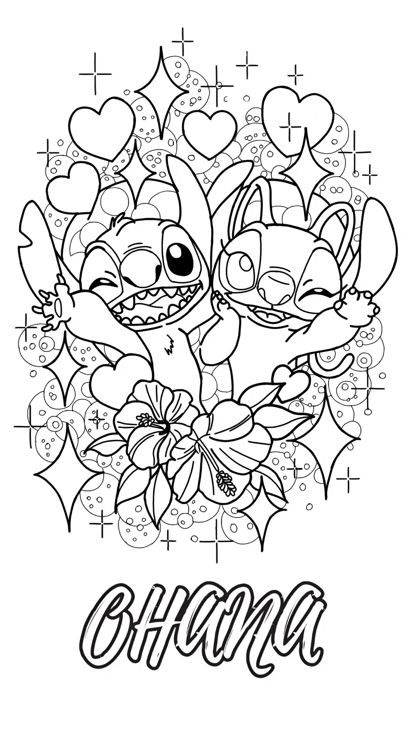 stitch and angel coloring pages pdf