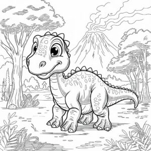 baby dinosaur coloring pages