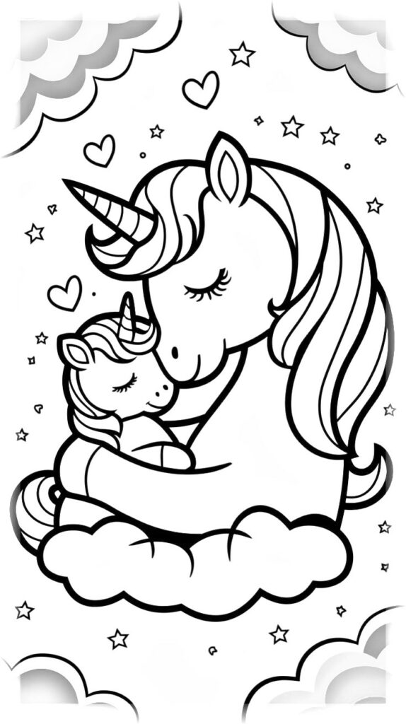baby unicorn coloring pages