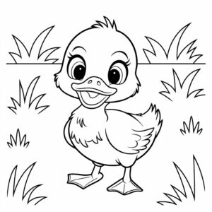 baby duck coloring pages
