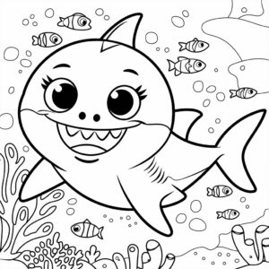 baby shark printable coloring pages