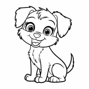 baby dog coloring pages