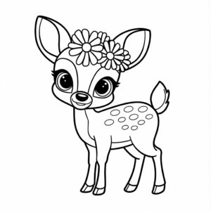baby deer coloring pages
