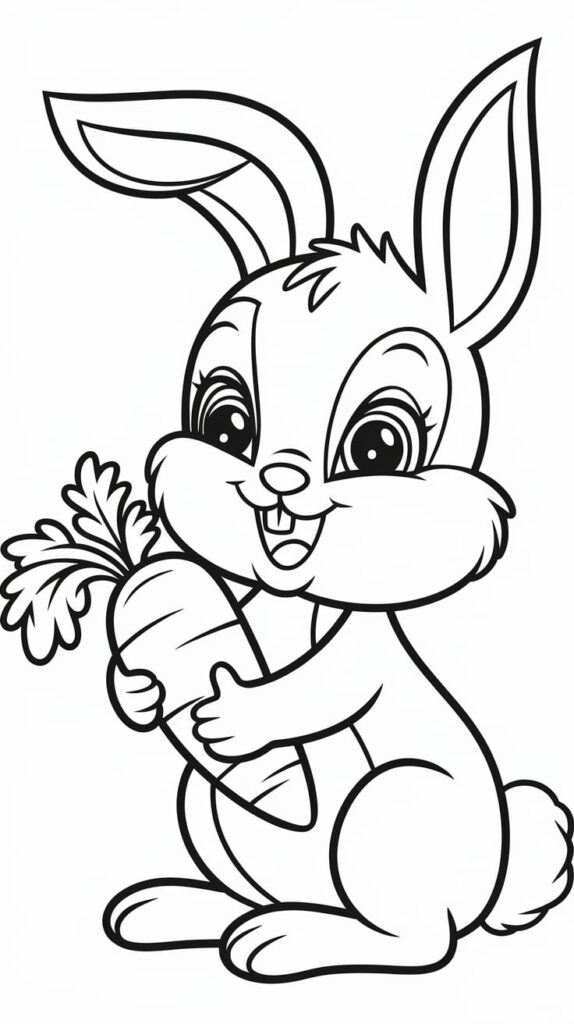 baby bunny coloring page