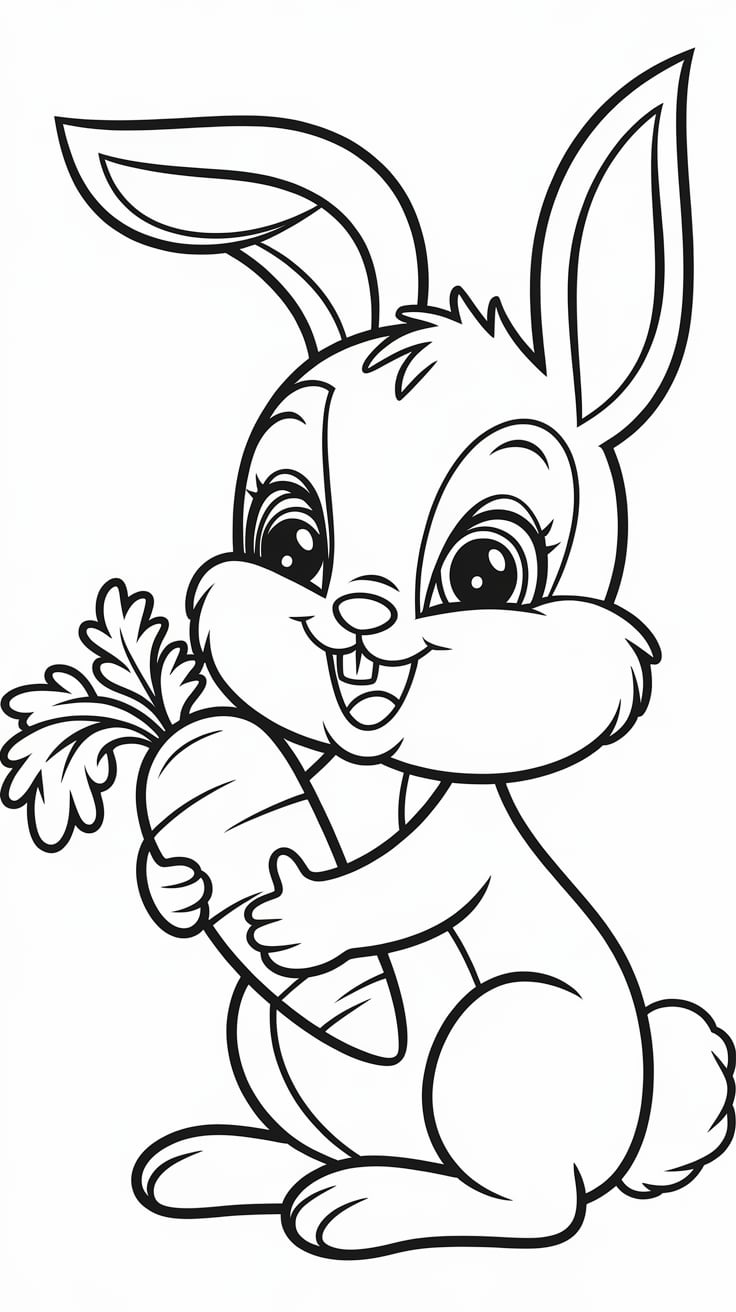 baby bunny coloring page