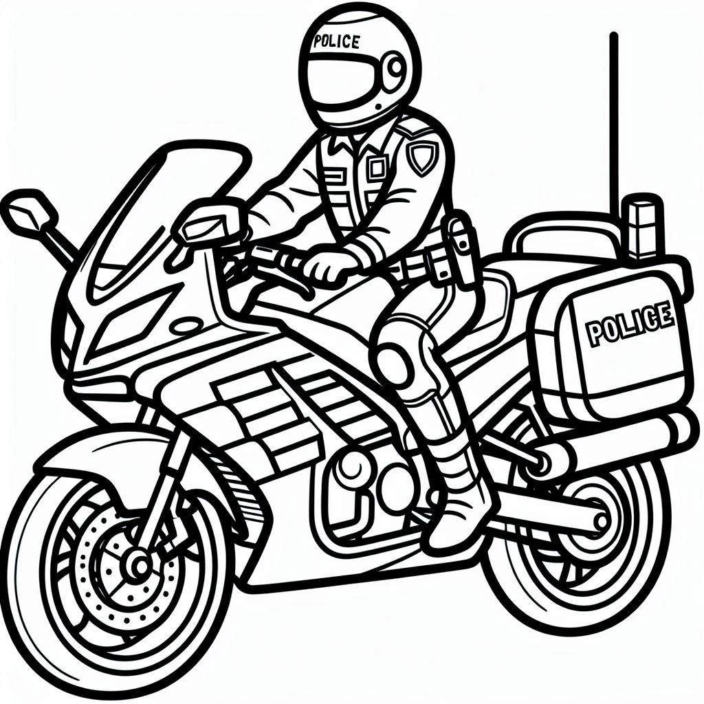 motorcycle coloring page