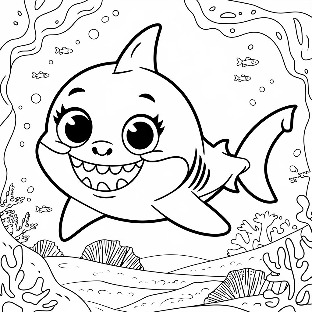 baby shark coloring pages