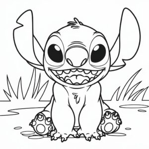 baby stitch coloring pages