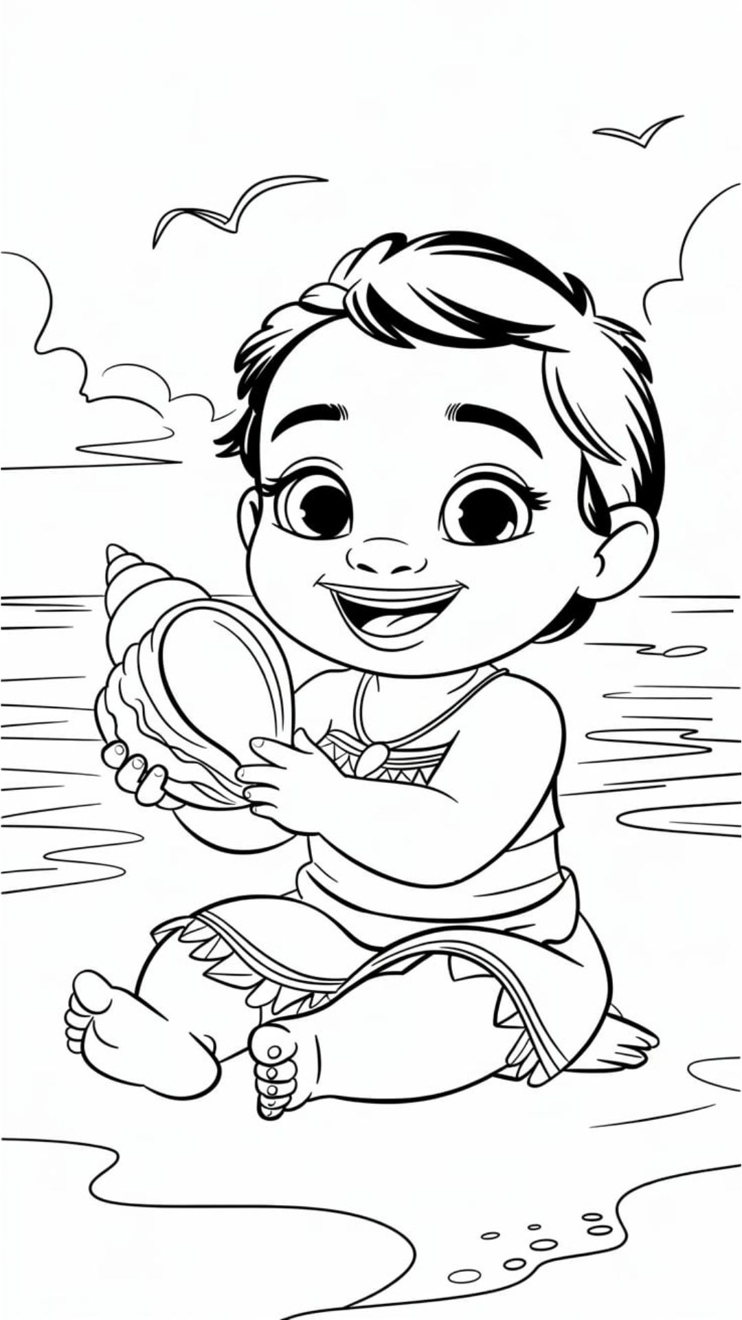 moana color pages free