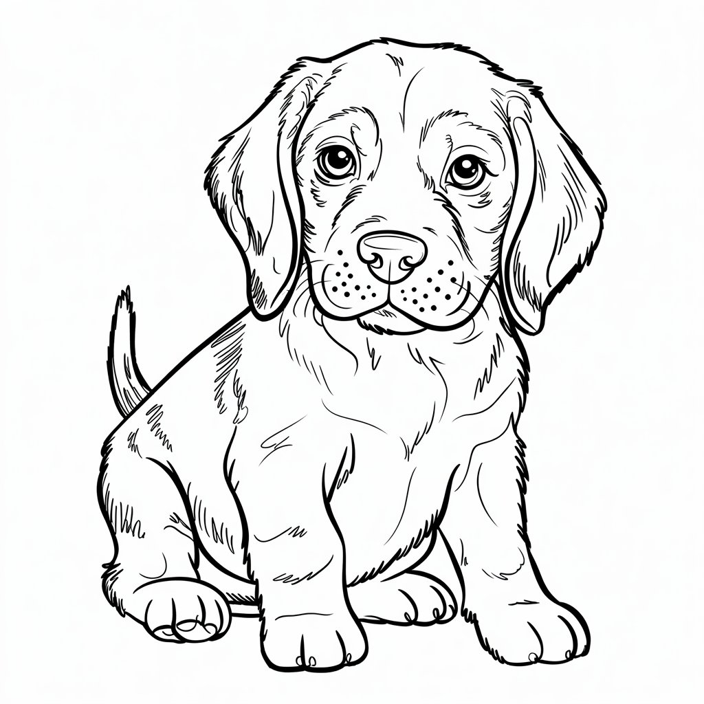 cute coloring pictures of puppies