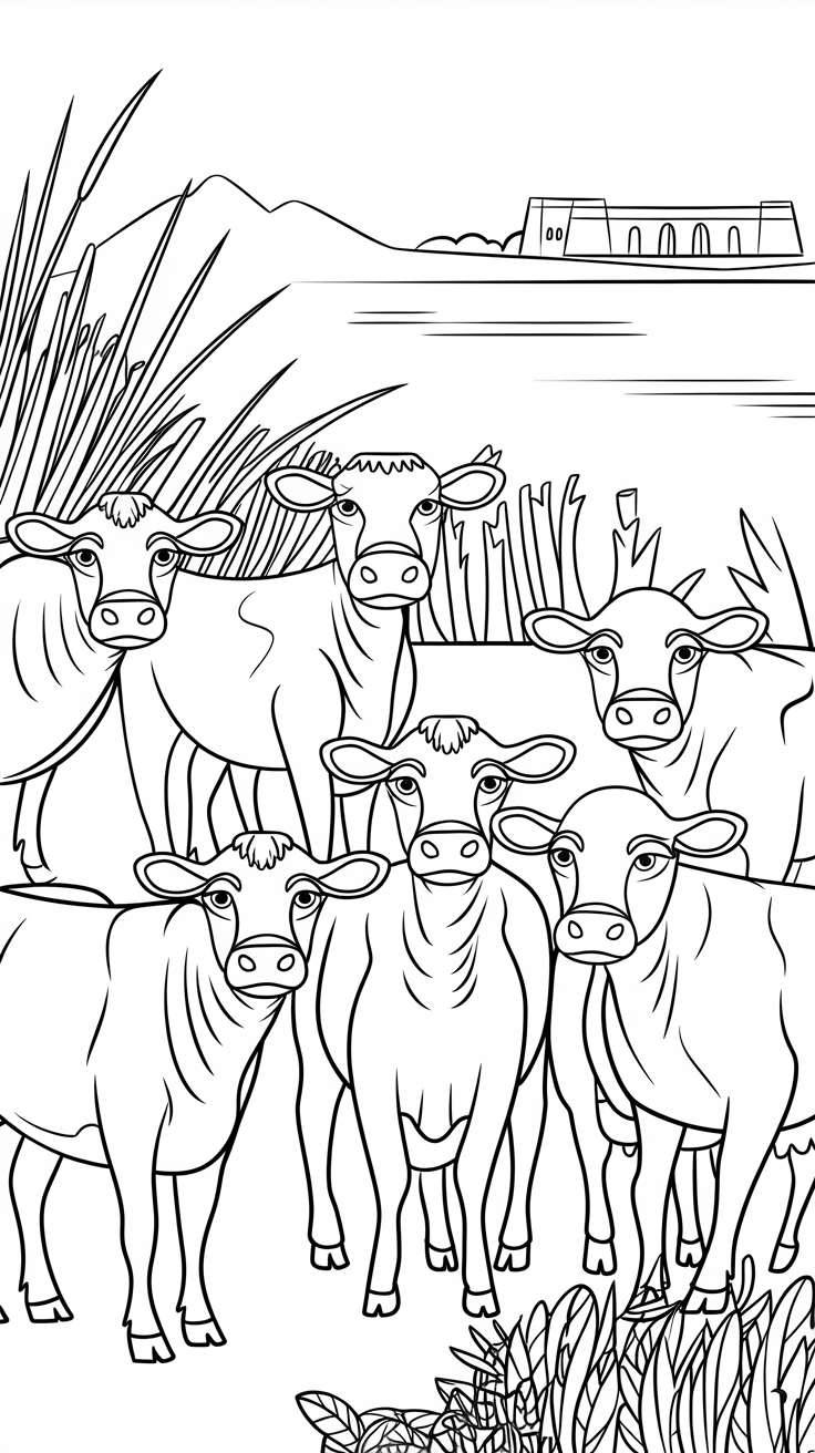 highland cow coloring pages