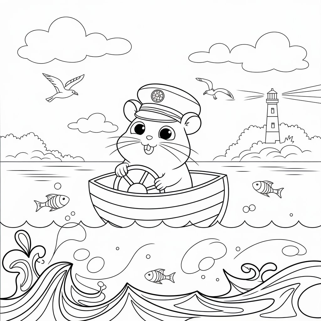 cute hamster coloring pages