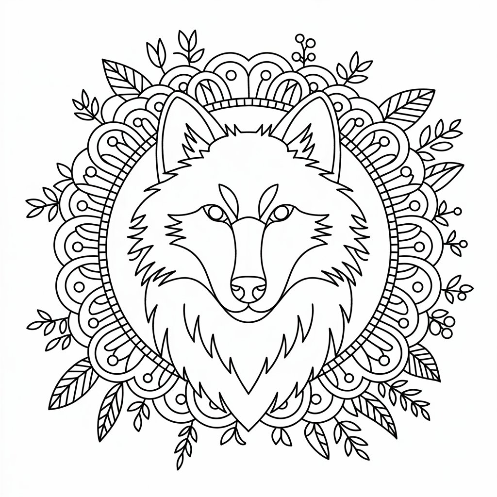 wolf printable coloring pages