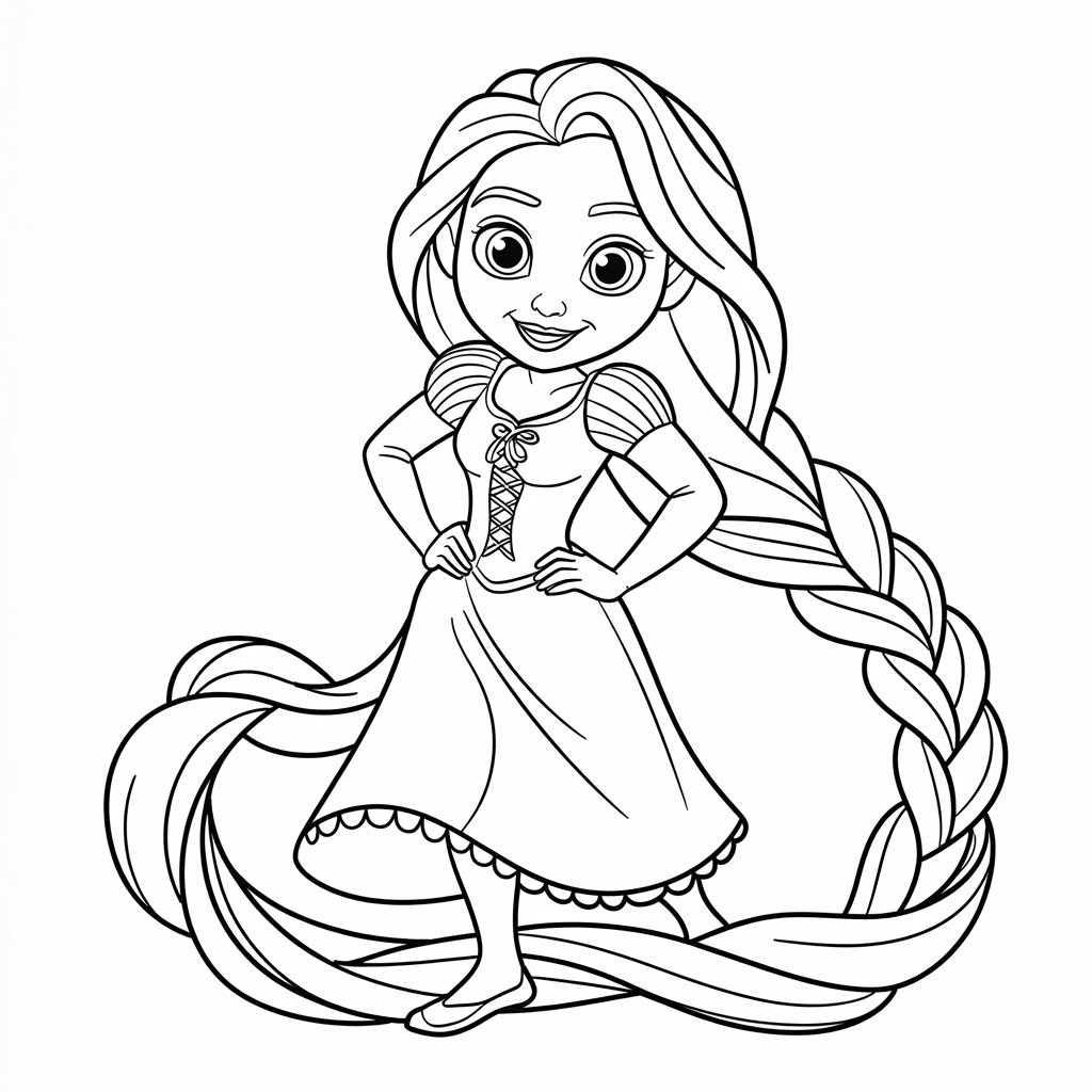 rapunzel coloring pages