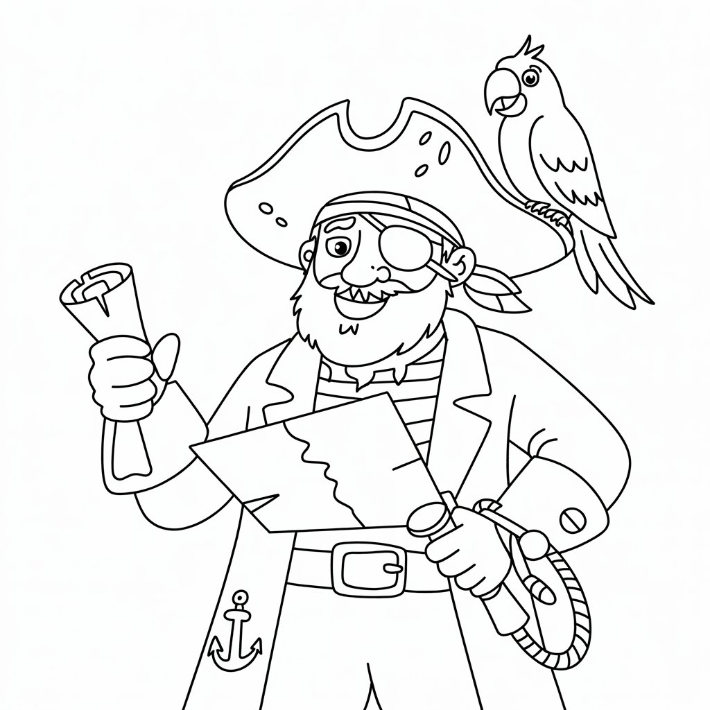 pirate printable coloring pages