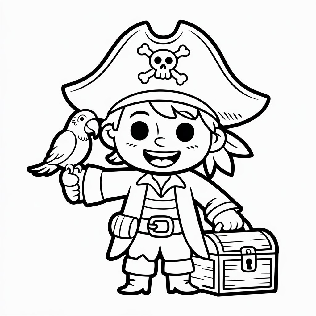 pirate coloring book pages
