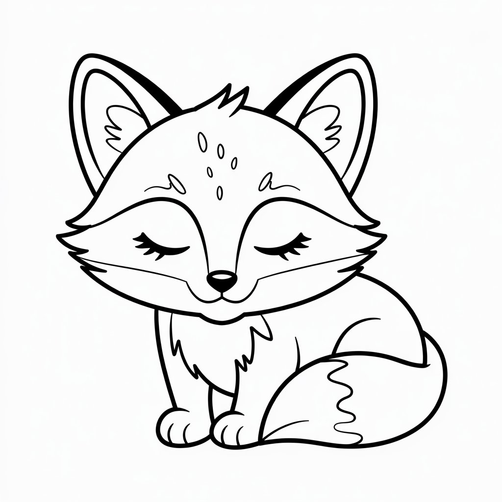 fox coloring page