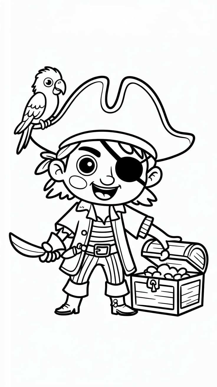 pirate coloring pages preschool
