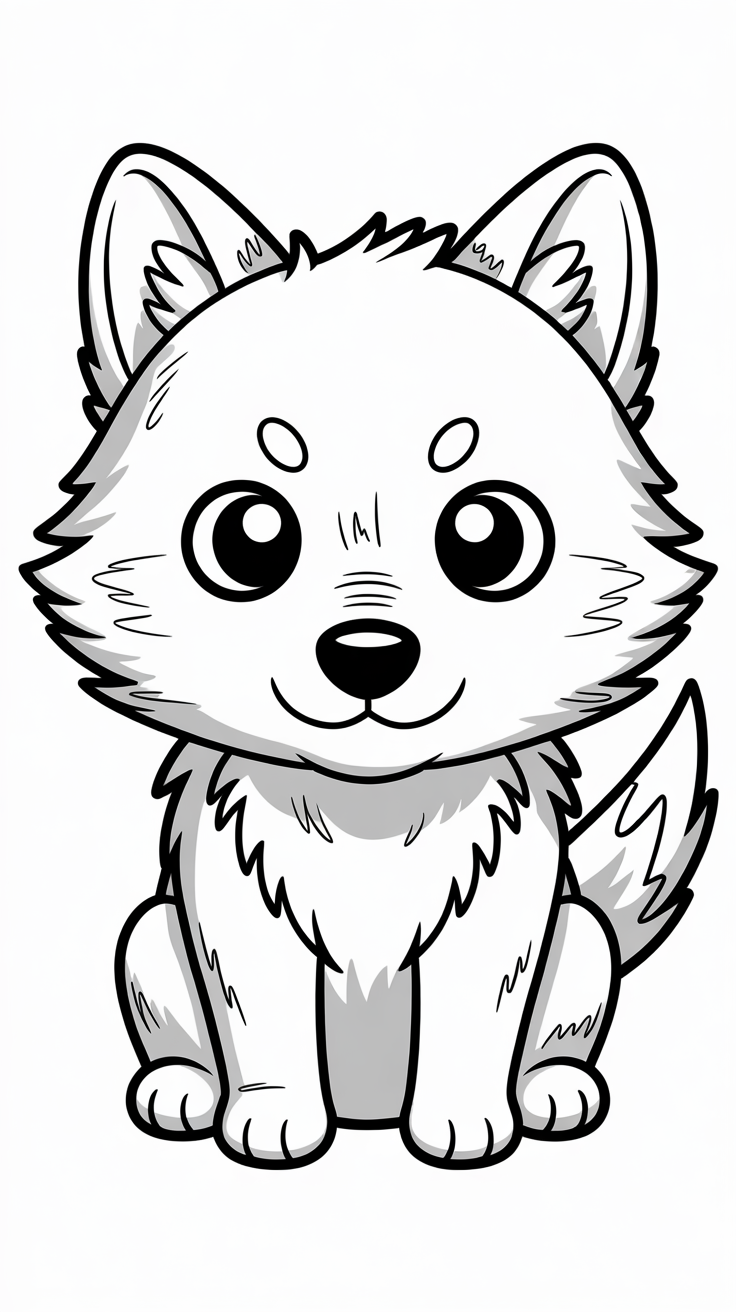 cute wolf coloring pages