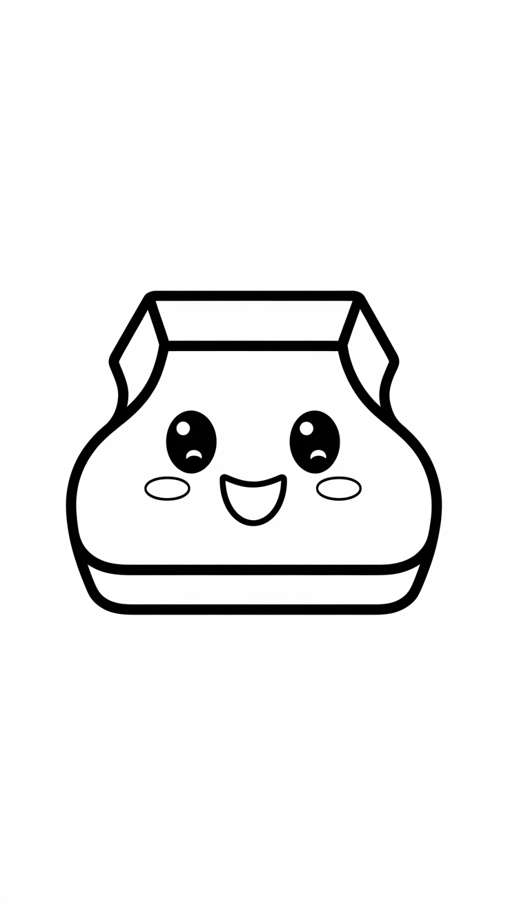 coloring pages kawaii food