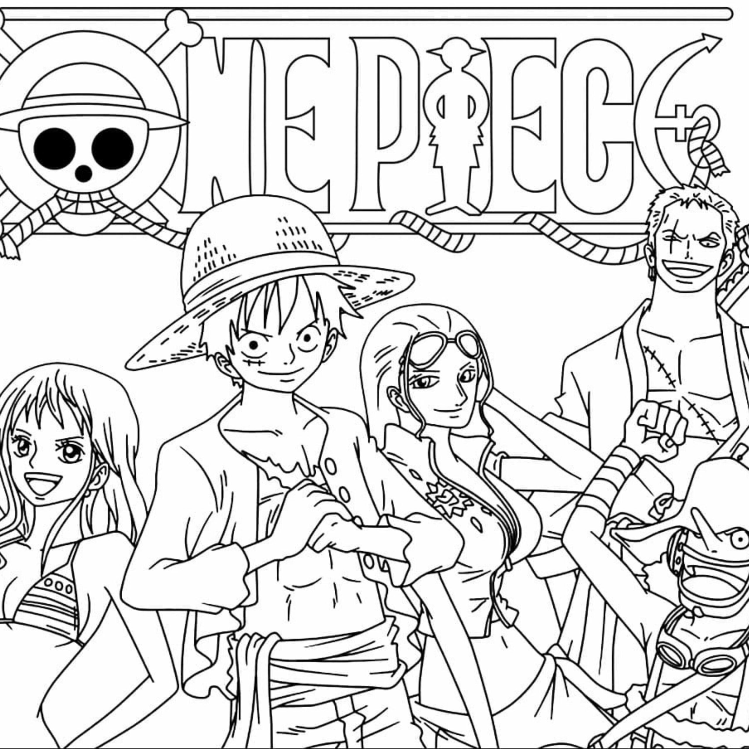 luffy one piece coloring pages