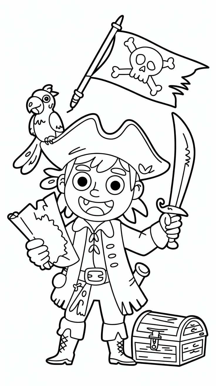pirate coloring pages for adults