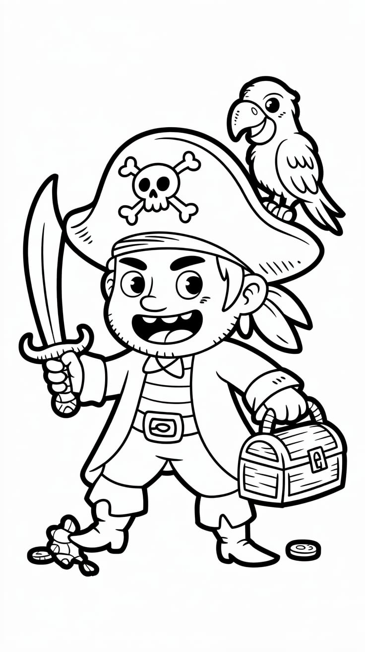 pirate coloring pages printable