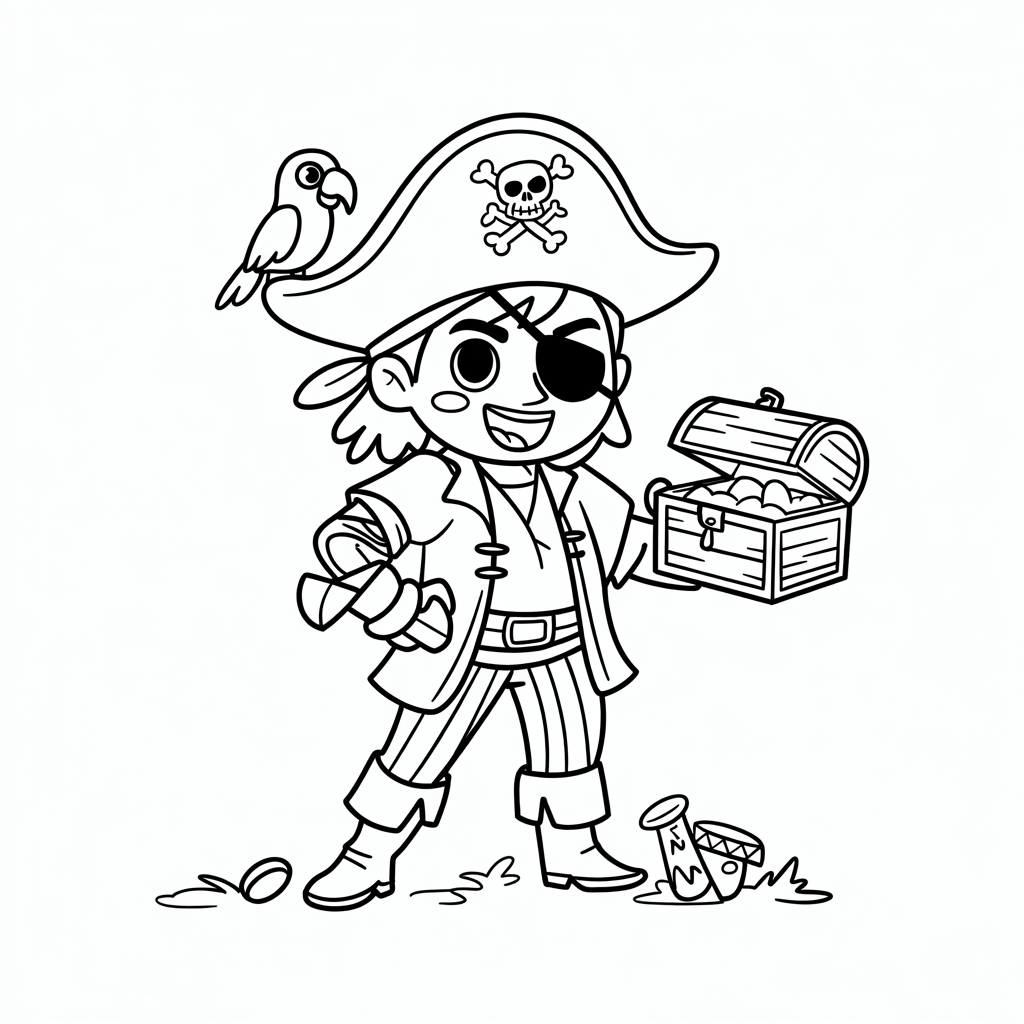 pirates coloring page