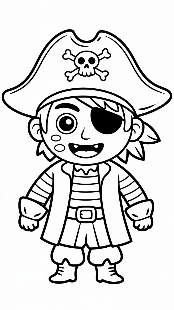 cartoon pirate coloring pages