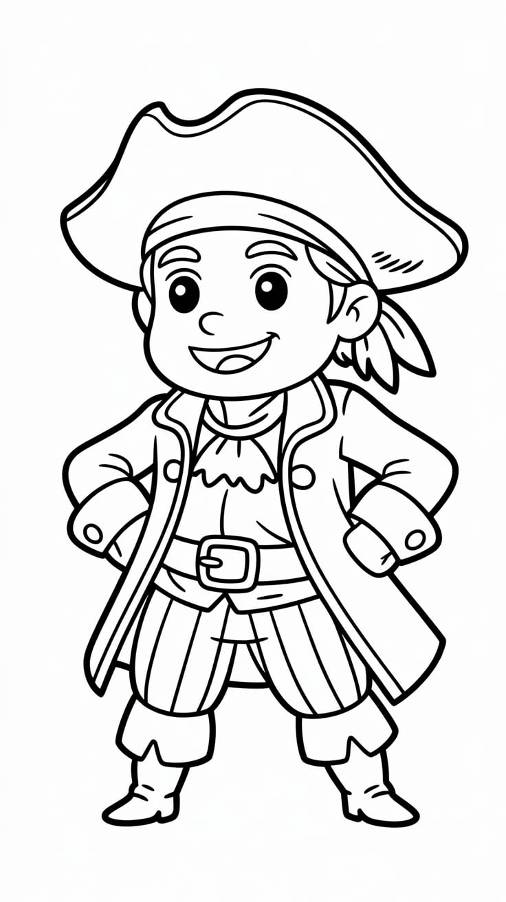 cute pirate coloring pages