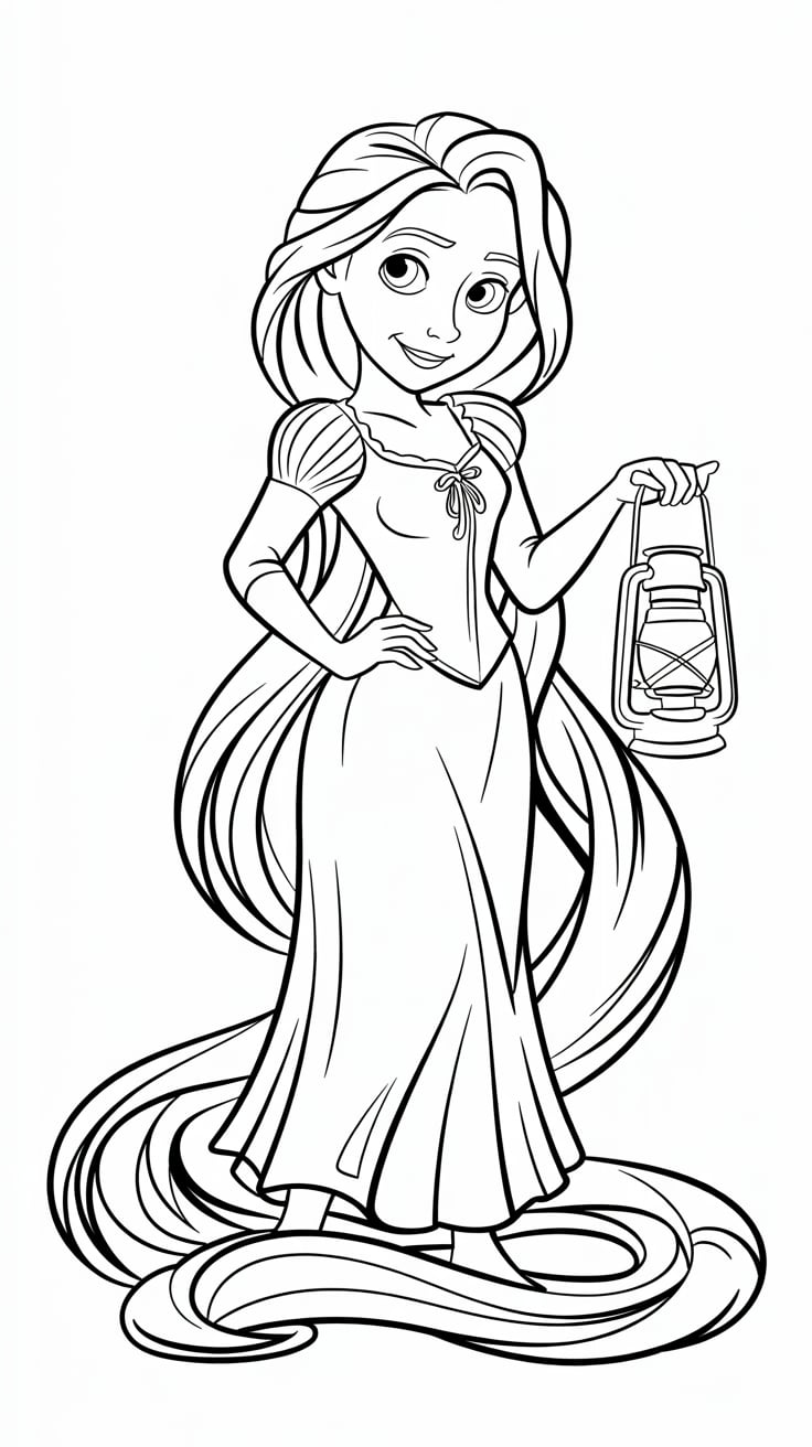 disney rapunzel coloring pages