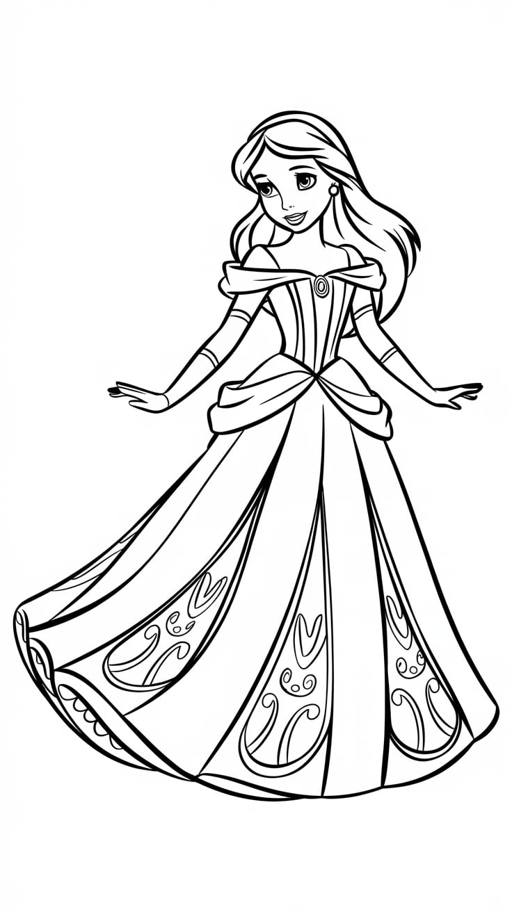 disney princess coloring pages print