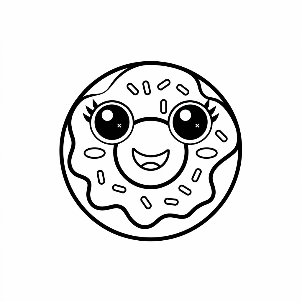 food kawaii cute coloring pages