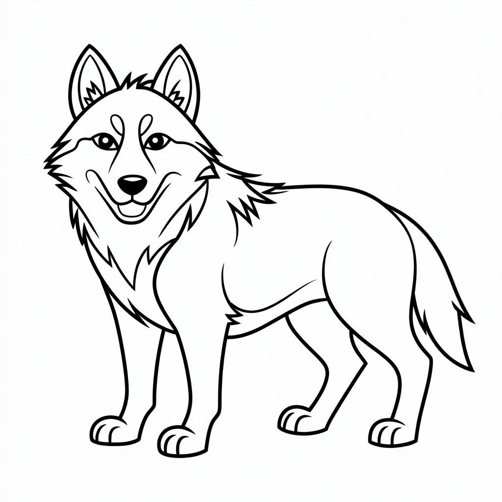 coloring wolf pages