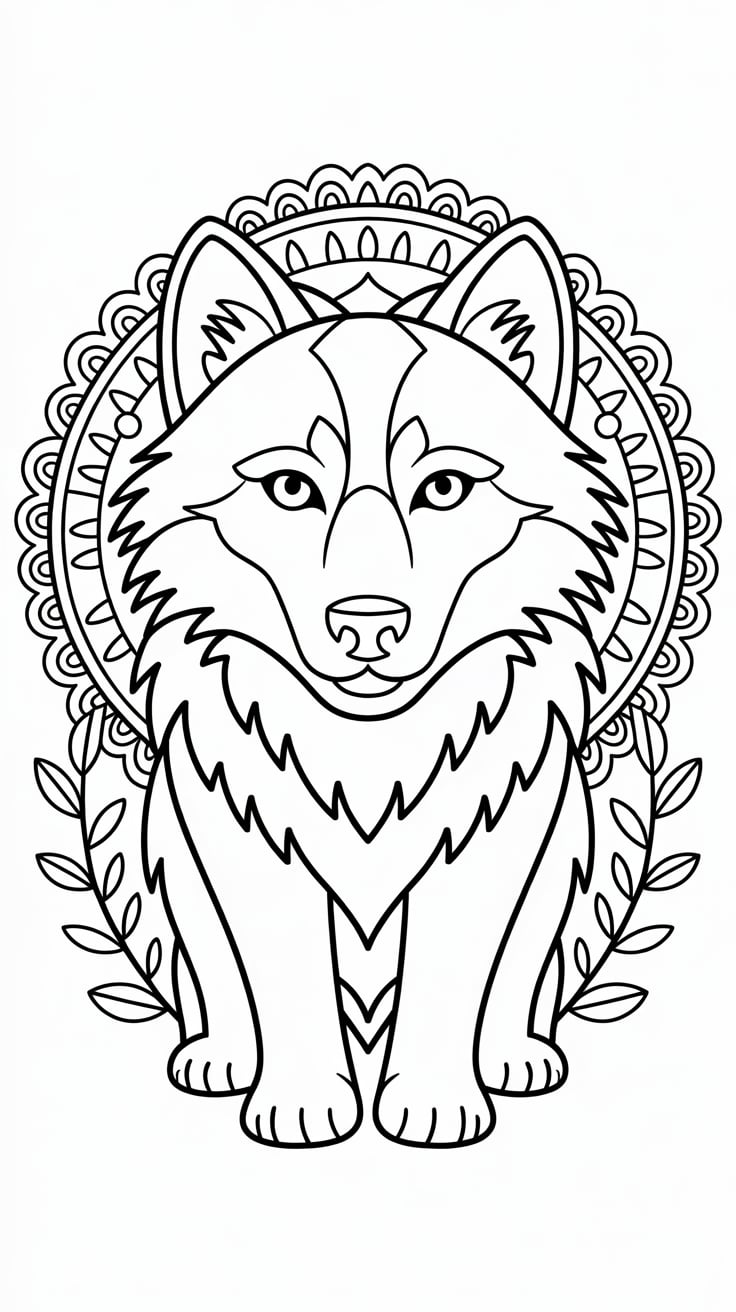 free coloring pages wolf