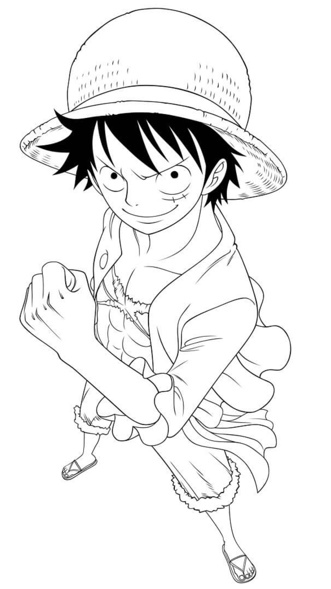 printable luffy one piece coloring pages