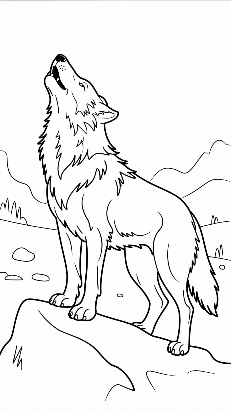 coloring pages wolf