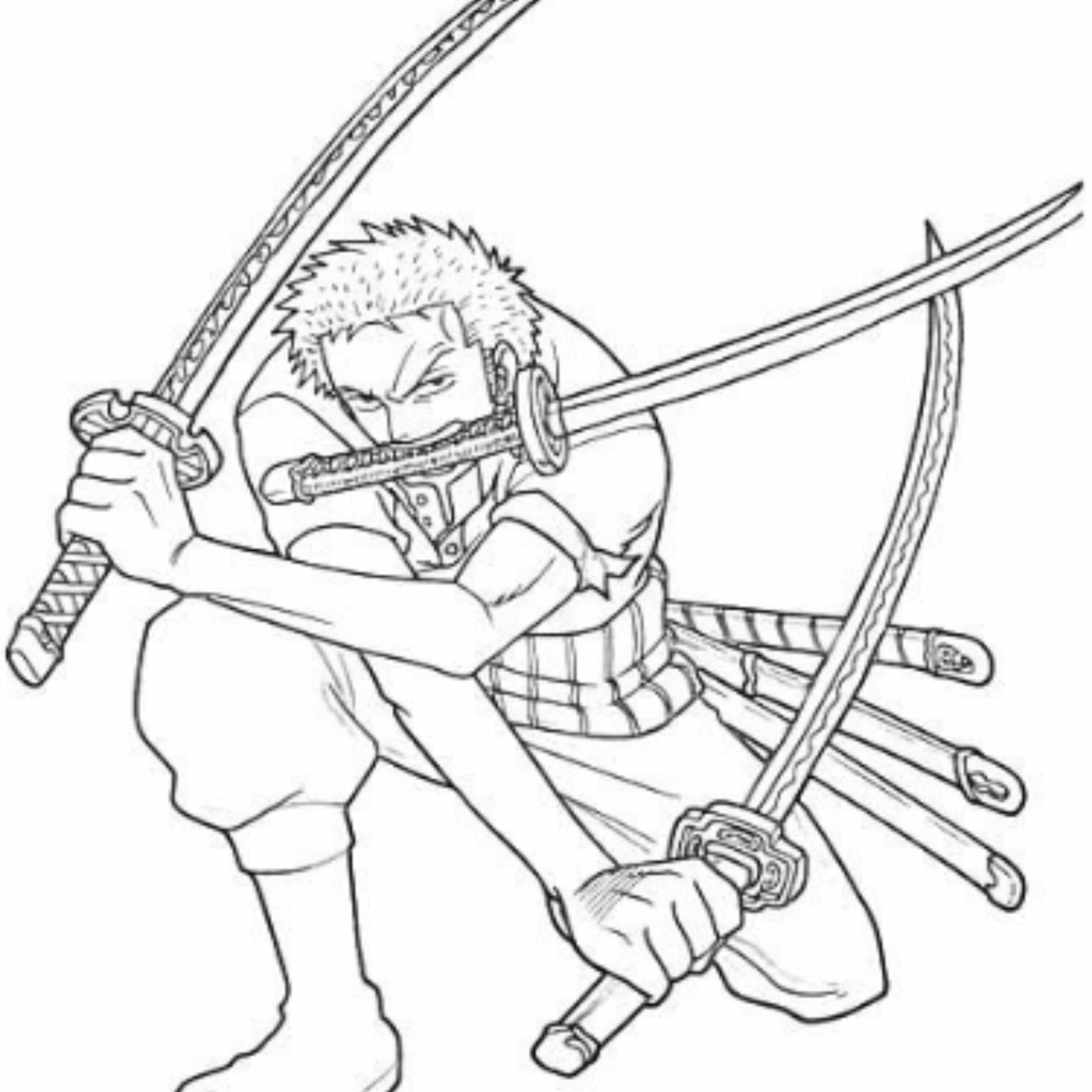 one piece colored pages